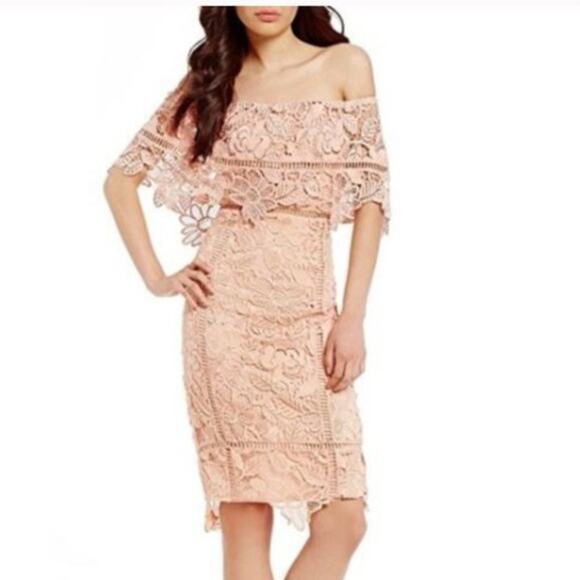 Gianni Bini lace off shoulder sheath dress